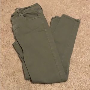 Olive green jeans/jeggings size 6